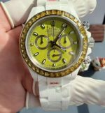 Rolex Daytona 4130 Movement 40mm Yellow/Blue/Green/Pink Face Ceramic Case Watch
